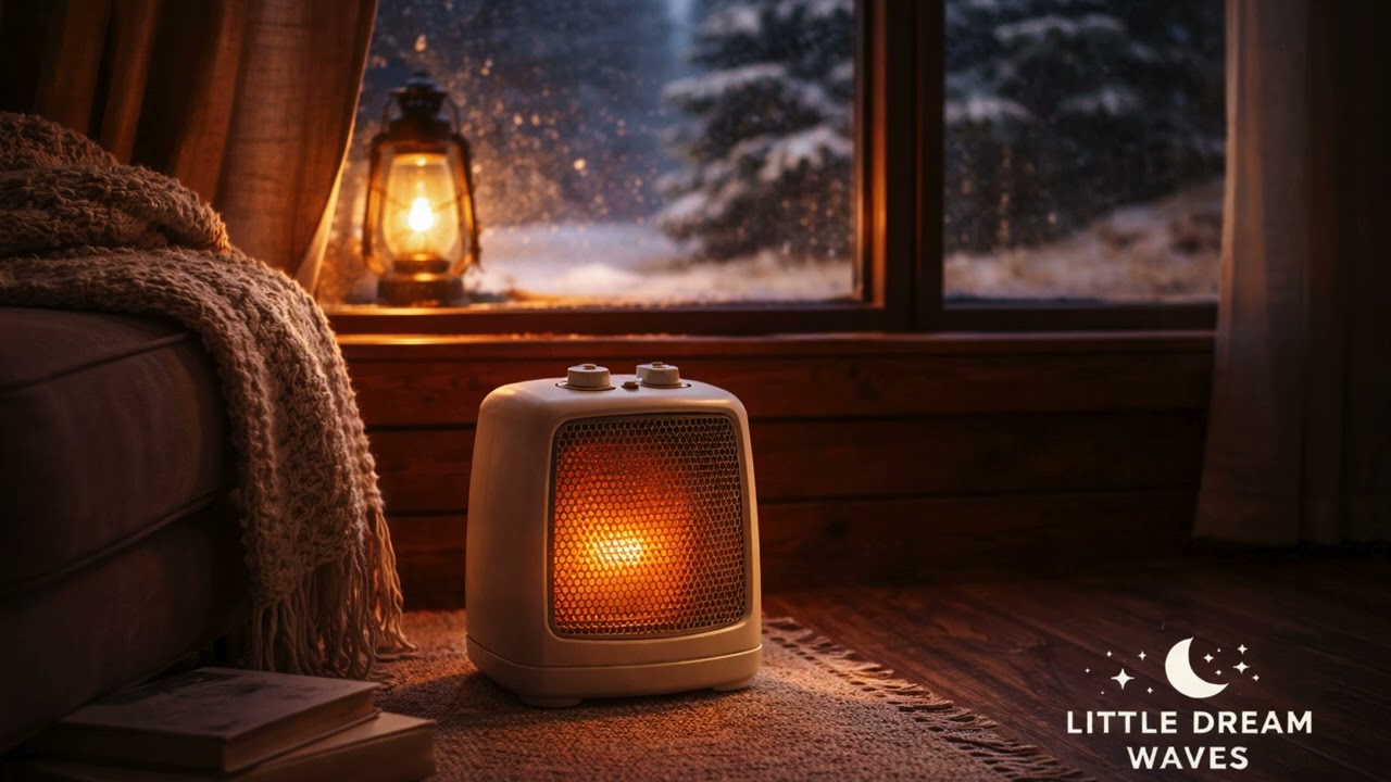 1 Hour Space Heater Sound 🔥 | Warm White Noise for Deep Sleep