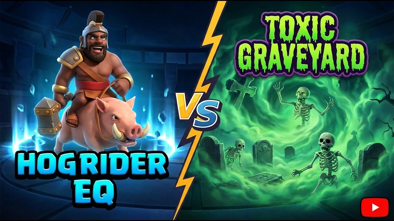 Hog EQ vs Toxic Graveyard | Clash Royale | Mid Ladder