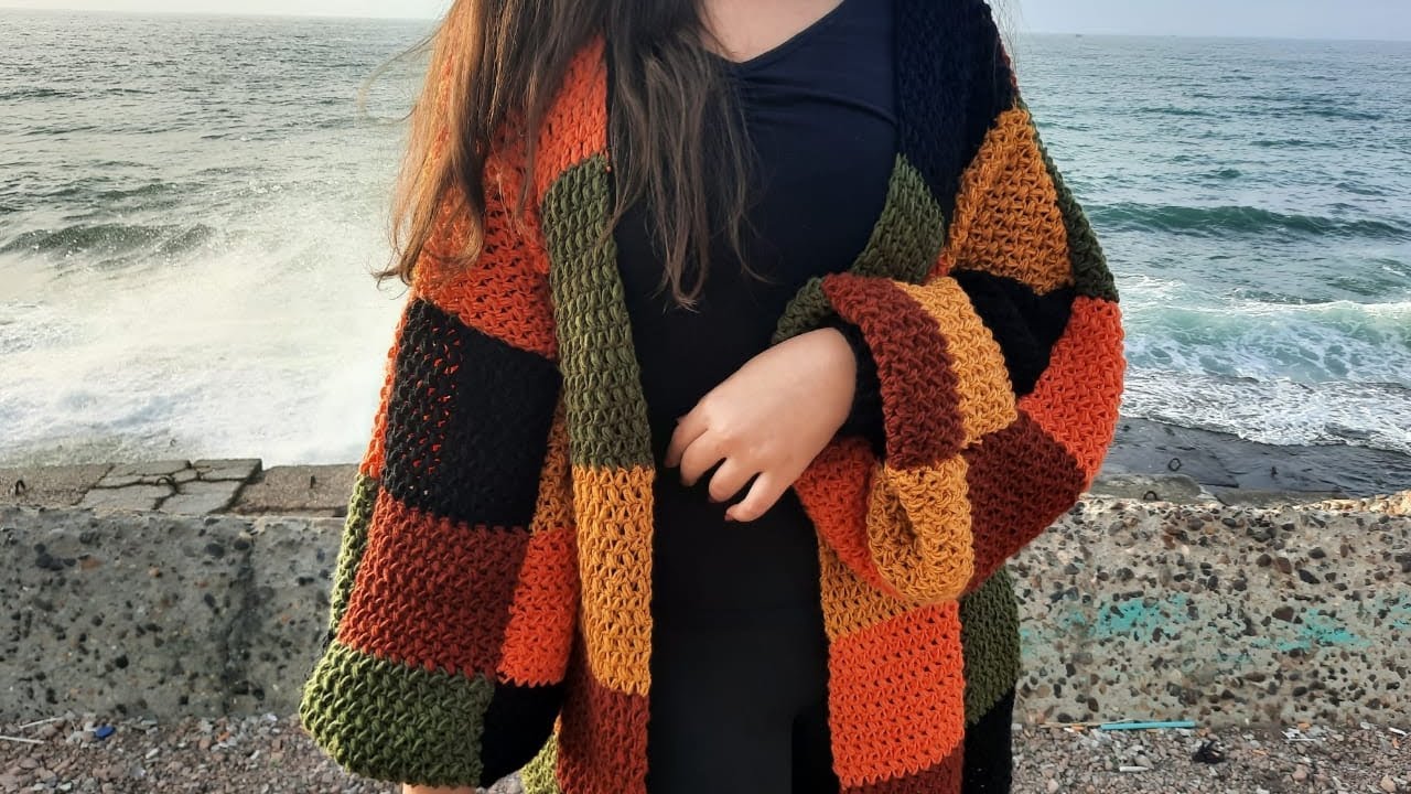 جاكيت/ كارديجان بناتي كروشية سهل و بسيط للمبتدئات | Easy crochet cardigan for beginners
