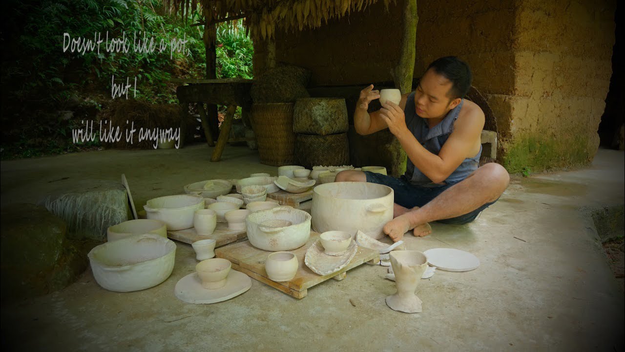 Коллекция глиняной посуды примитивного мастерства | Кухонные инструменты, Сделай сам - Ep.143