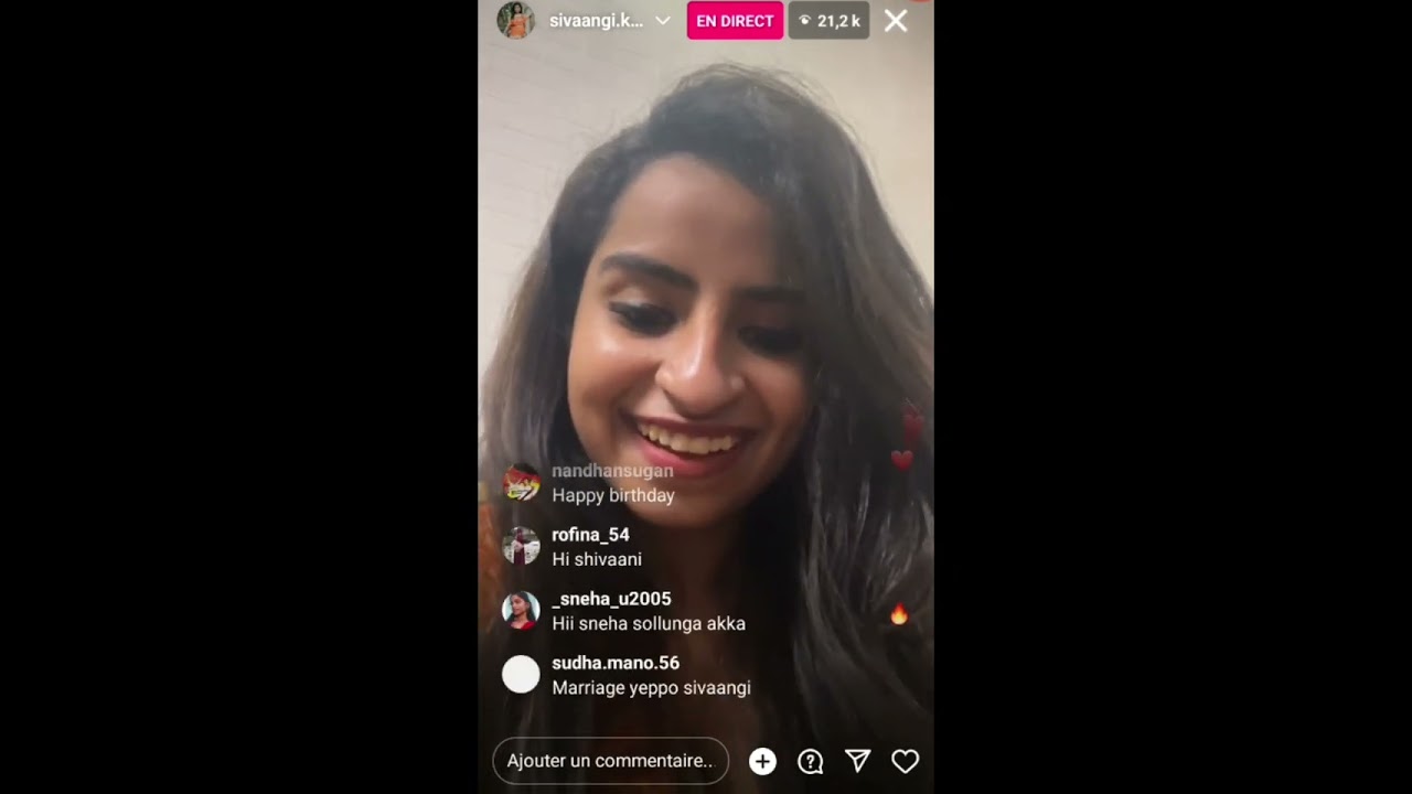 SIVAANGI's live Instagram!!! #sivaangi