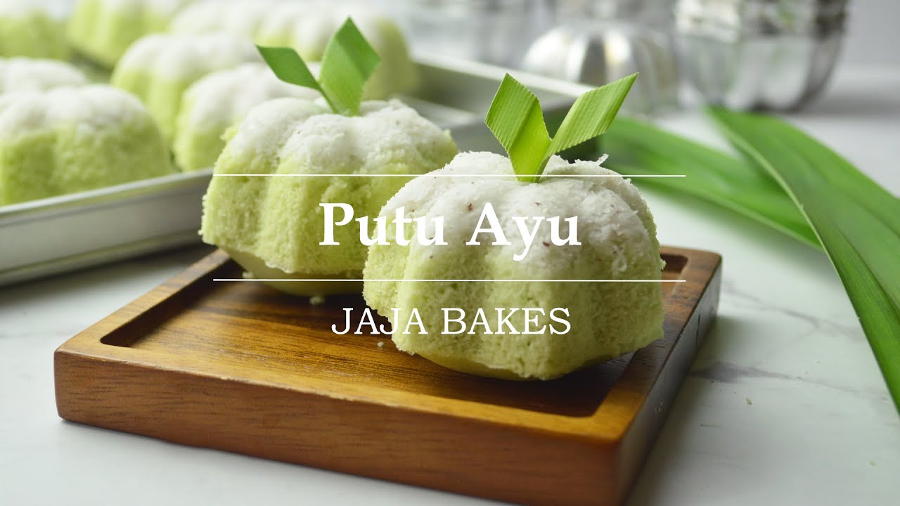Putu Ayu | Steamed Pandan Coconut Cakes | Jaja Bakes