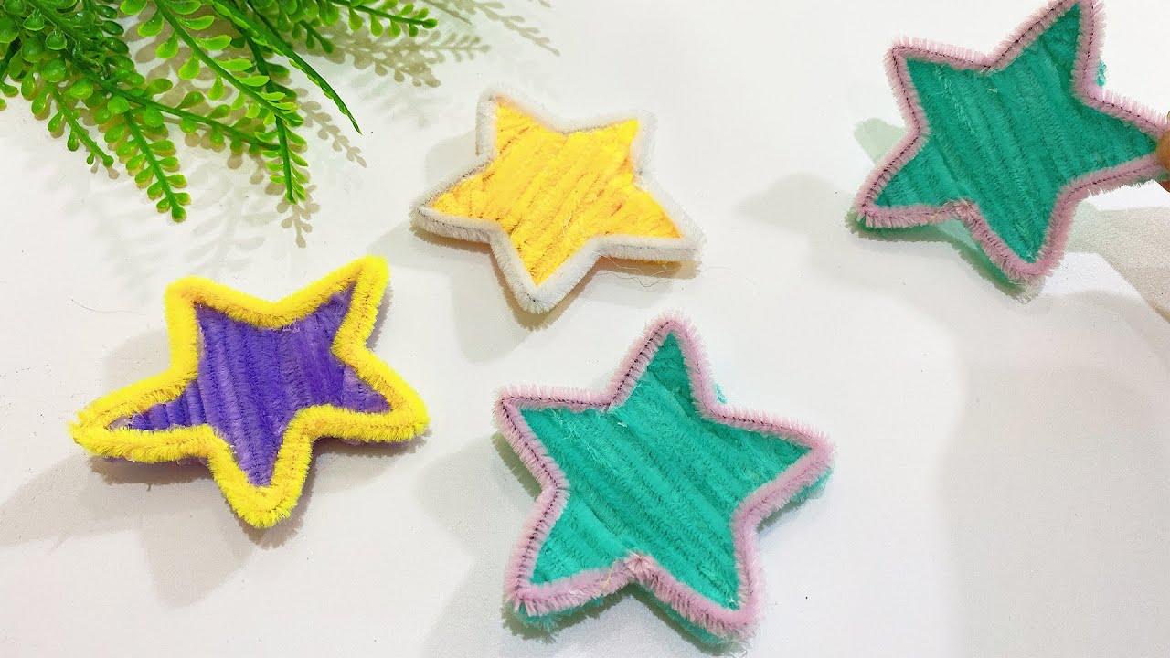 Easy and cute ⭐How To Make a Star using pipe cleaner ⭐