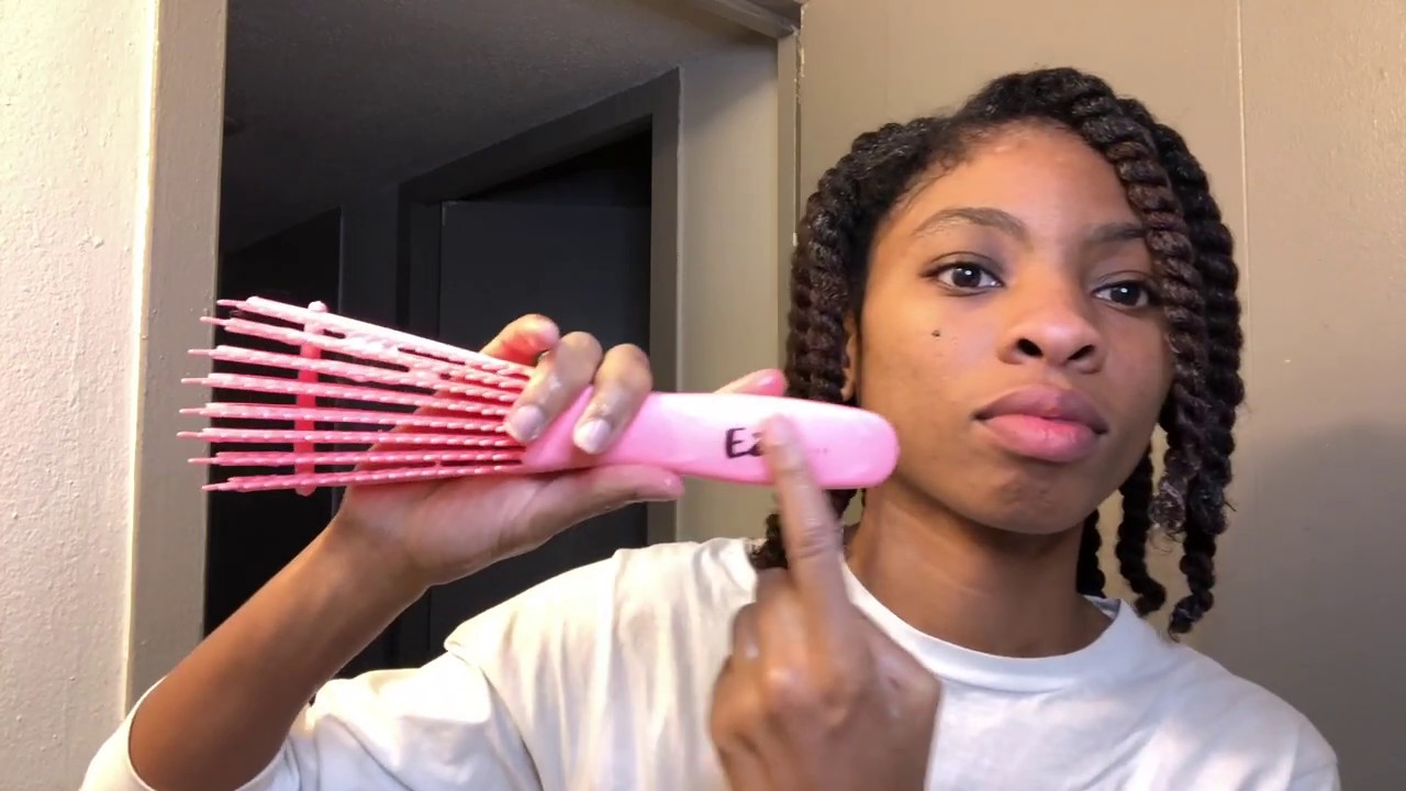 Trying the EZ Detangler brush (on THICK natural hair)