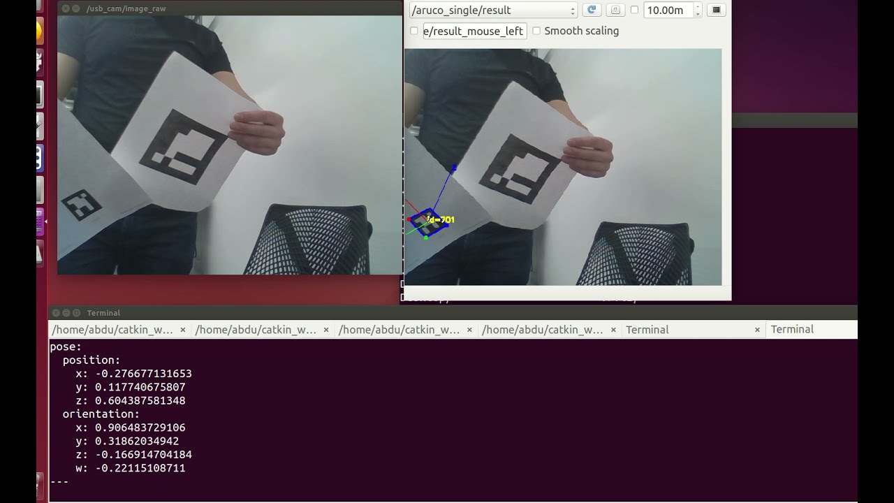 Aruco tag pose estimation task