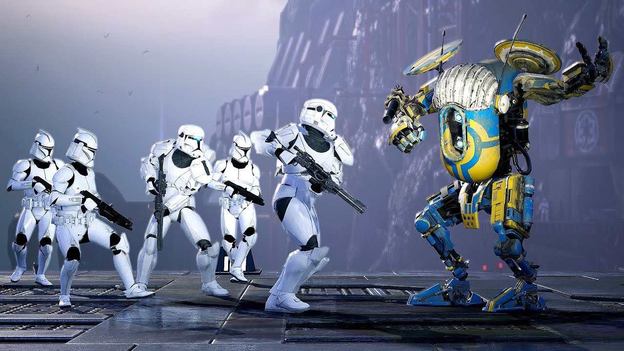 Clone Wars Simulation Battle! - STAR WARS JEDI FALLEN ORDER NPC Wars