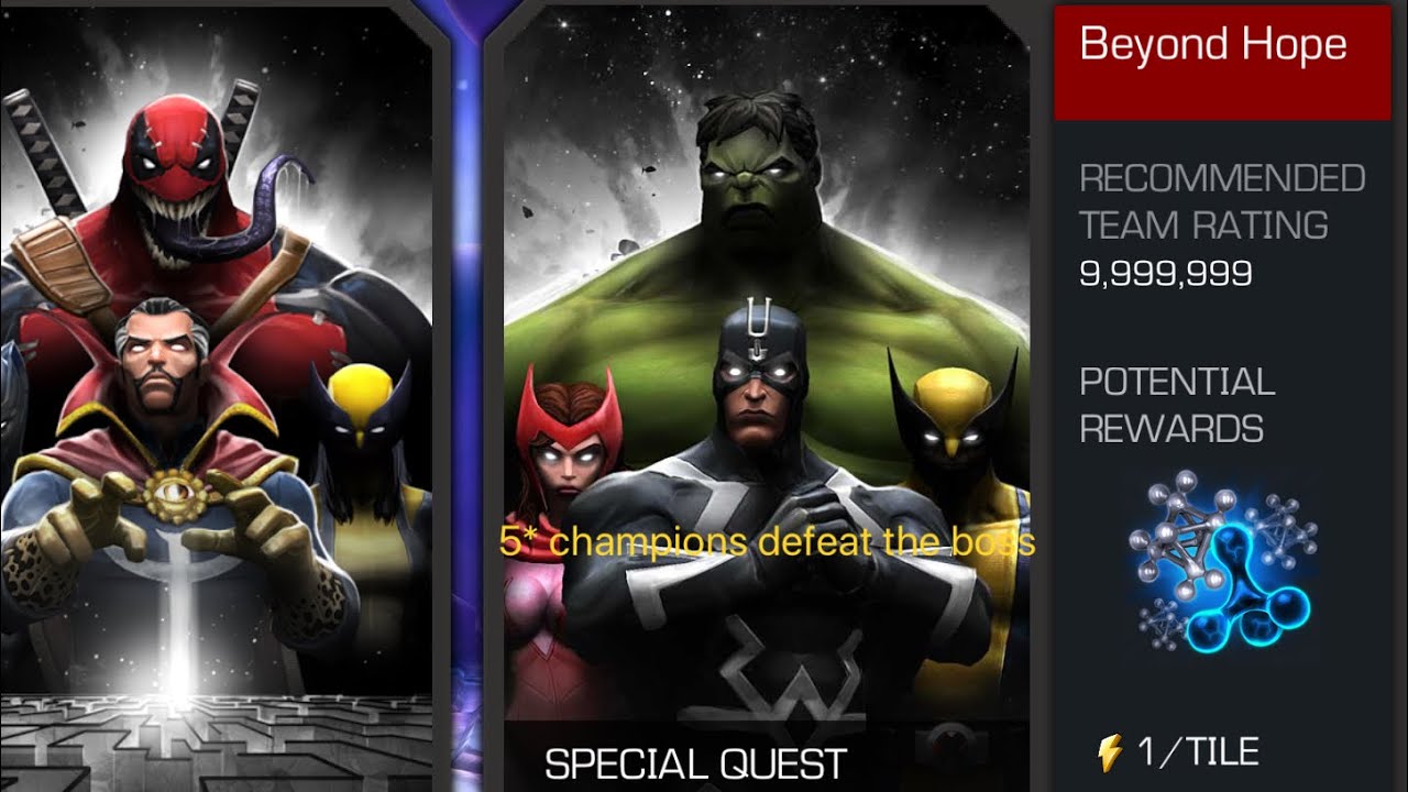 How to complete &ldquo;REALM OF LEGENDS&rdquo; Beyond Hope with 5* champions..