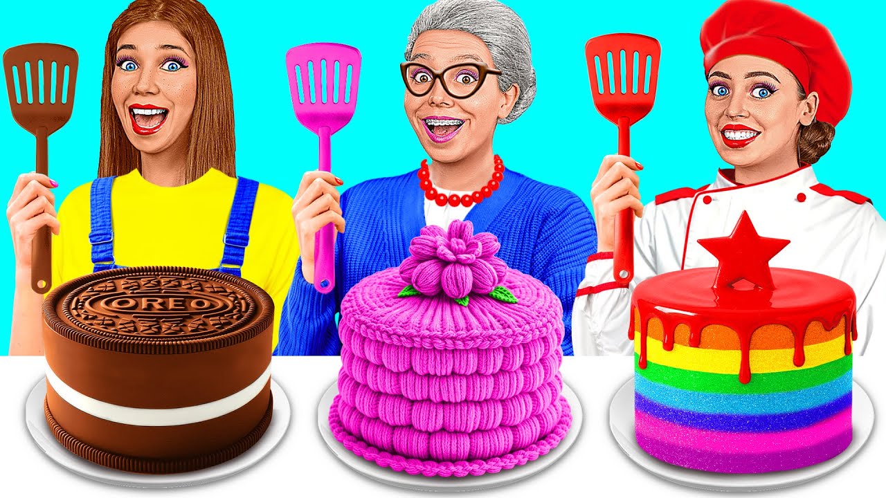 Ich vs Oma Kochen Grimace Shake Challenge | Lustige Food-Hacks von Jelly DO Challenge