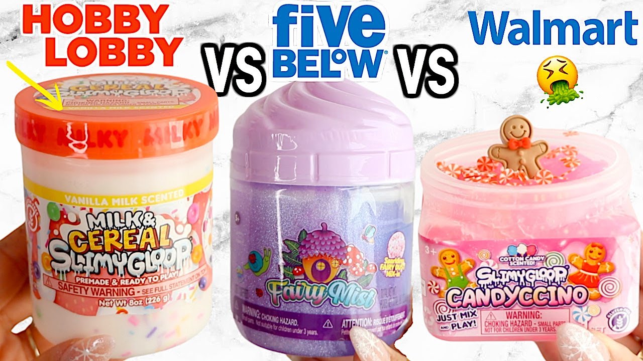 Walmart VS Five Below VS Hobby Lobby Slime Review