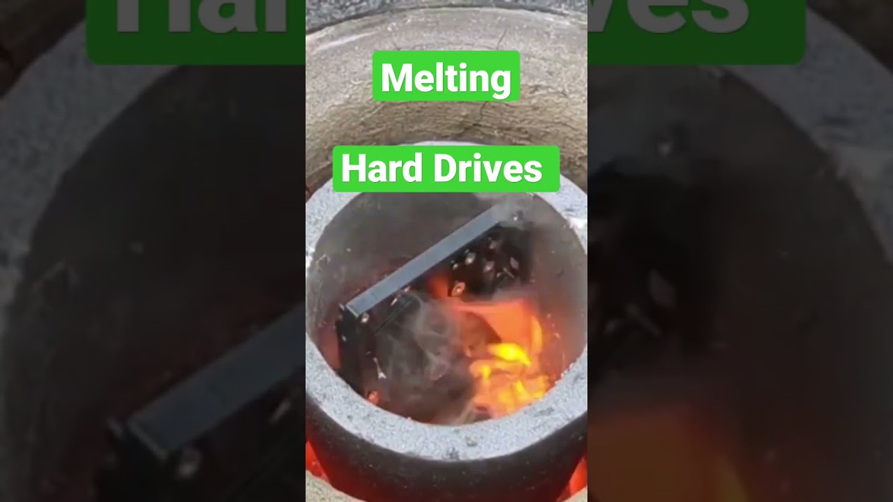 Melting Aluminum Hard Drives #melting #fyp #cool #amazing