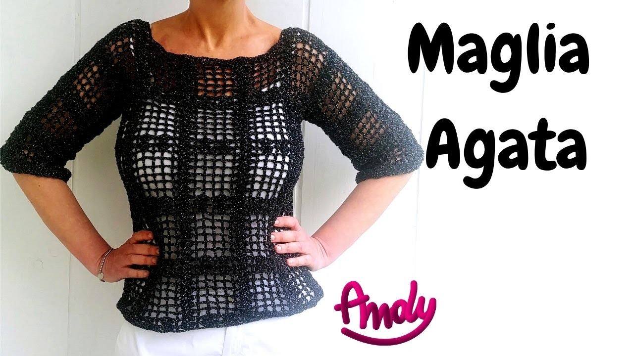 TUTORIAL Maglia Agata Rewind Uncinetto Facile Andy Handmade