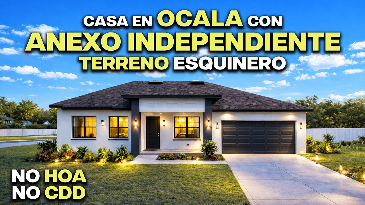 😍🔥 INCRE&Iacute;BLE Casa Nueva en OCALA con ANEXO INDEPENDIENTE | Lote Esquinero Perfecto y ECON&Oacute;MICA 🏡