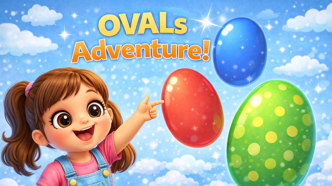 Oval Shape Song for Kids - Learn Shapes with Fun 3D Animation