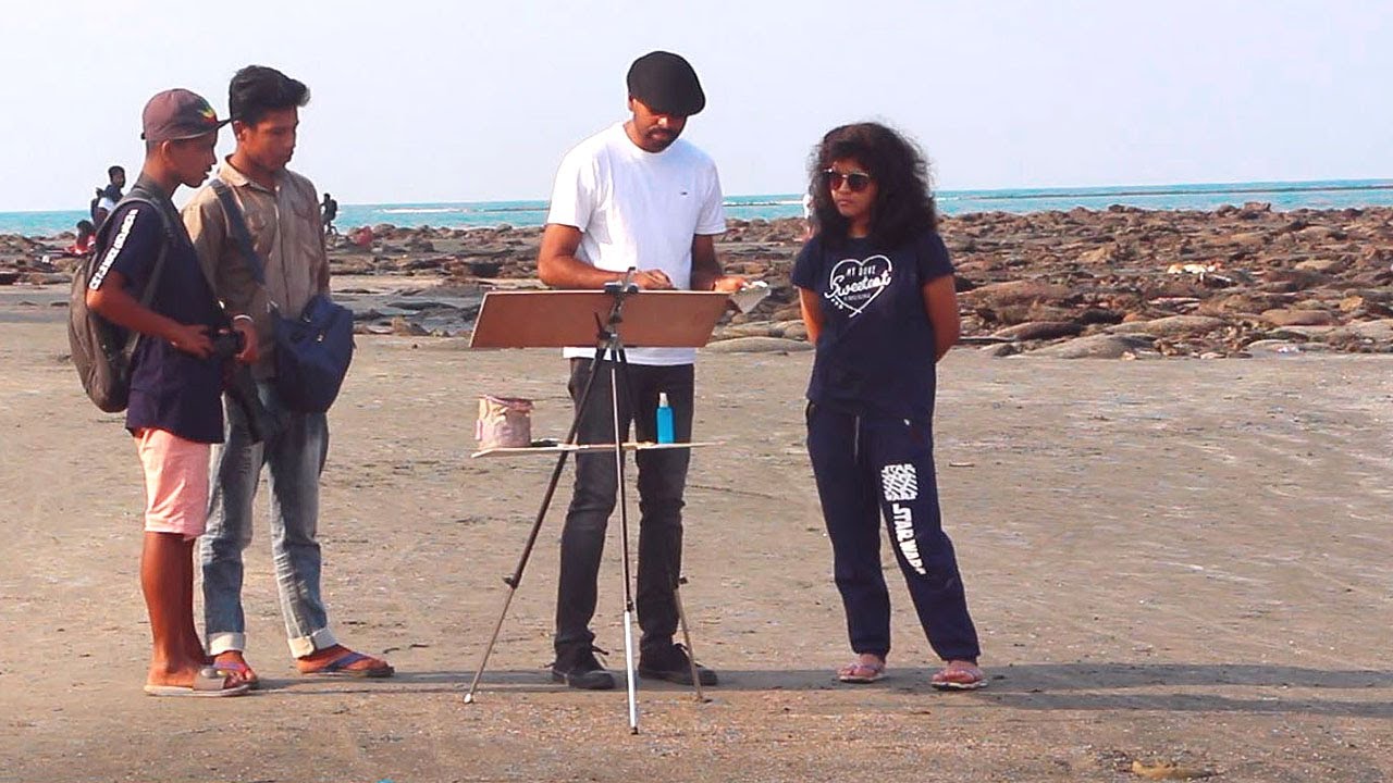 Plein Air Watercolor Painting  | How To Draw A Sea Beach Scenery | Watercolour Demo Shahanoor Mamun