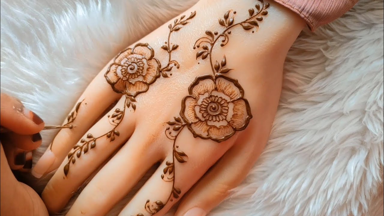 Very simple unique style Mehndi Design back hand|beautiful aesthetic mehndi design|mehendi designs