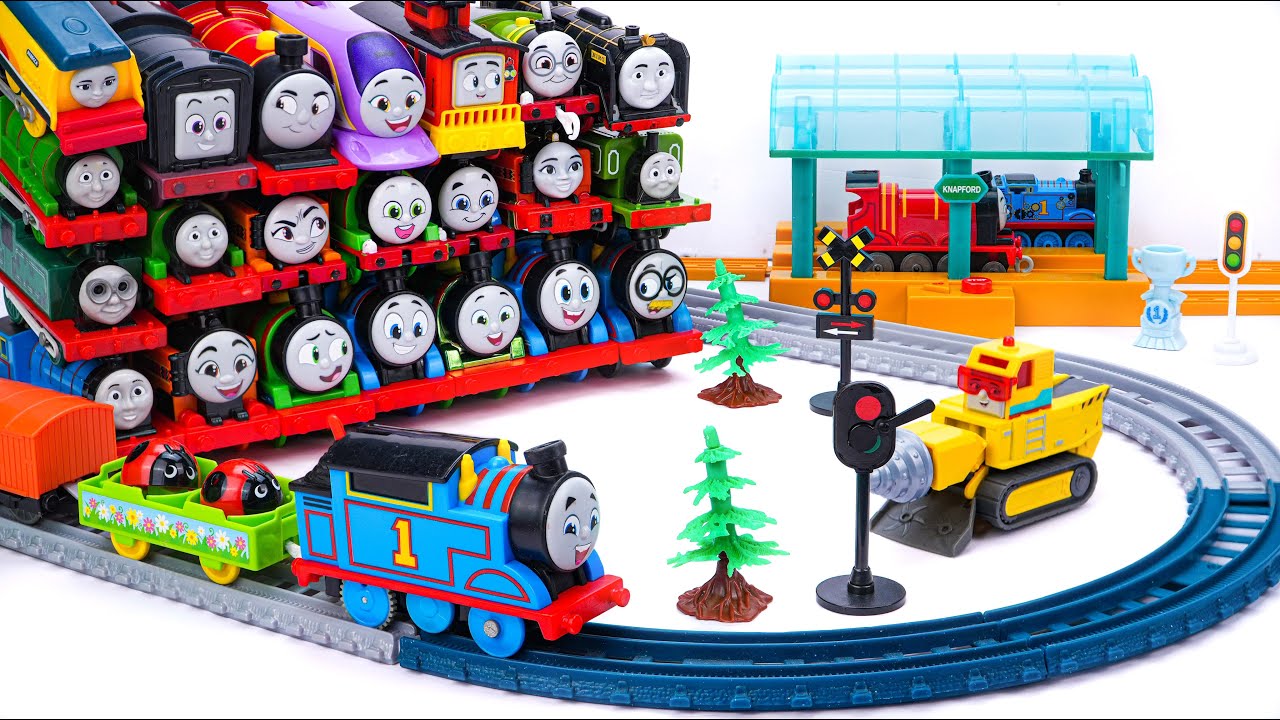 Thomas & Friends Track Toys Collection ASMR | Onoeman Thomas the Tank Engine Station Rail Set
