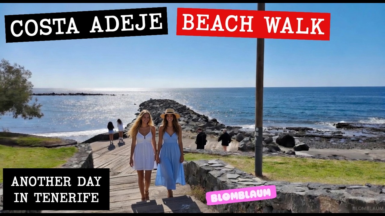 Costa Adeje to Playa del Bobo Walk 🌴 Playa Honda, Bars, Promenade & Beach Life Tenerife 4K Tour