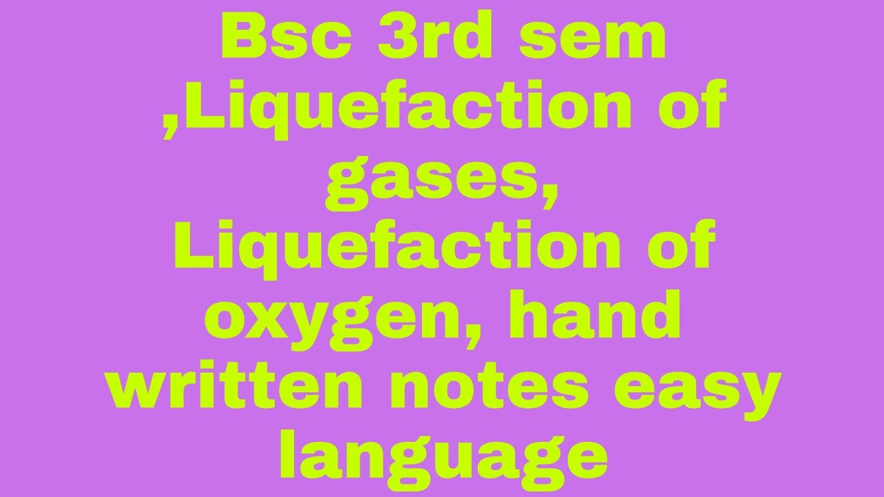 Bsc 3rd sem ,Liquefaction of gases,  cascade process