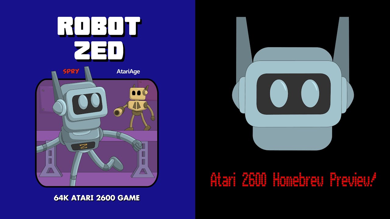 Atari 2600 Homebrew 2023 - Robot Zed - It's finally here!