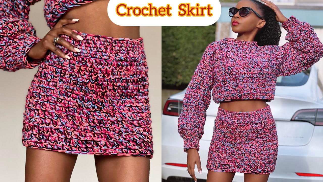 Easy and Fast Crochet - Tweed Skirt In Under 3 Hours (All Sizes)