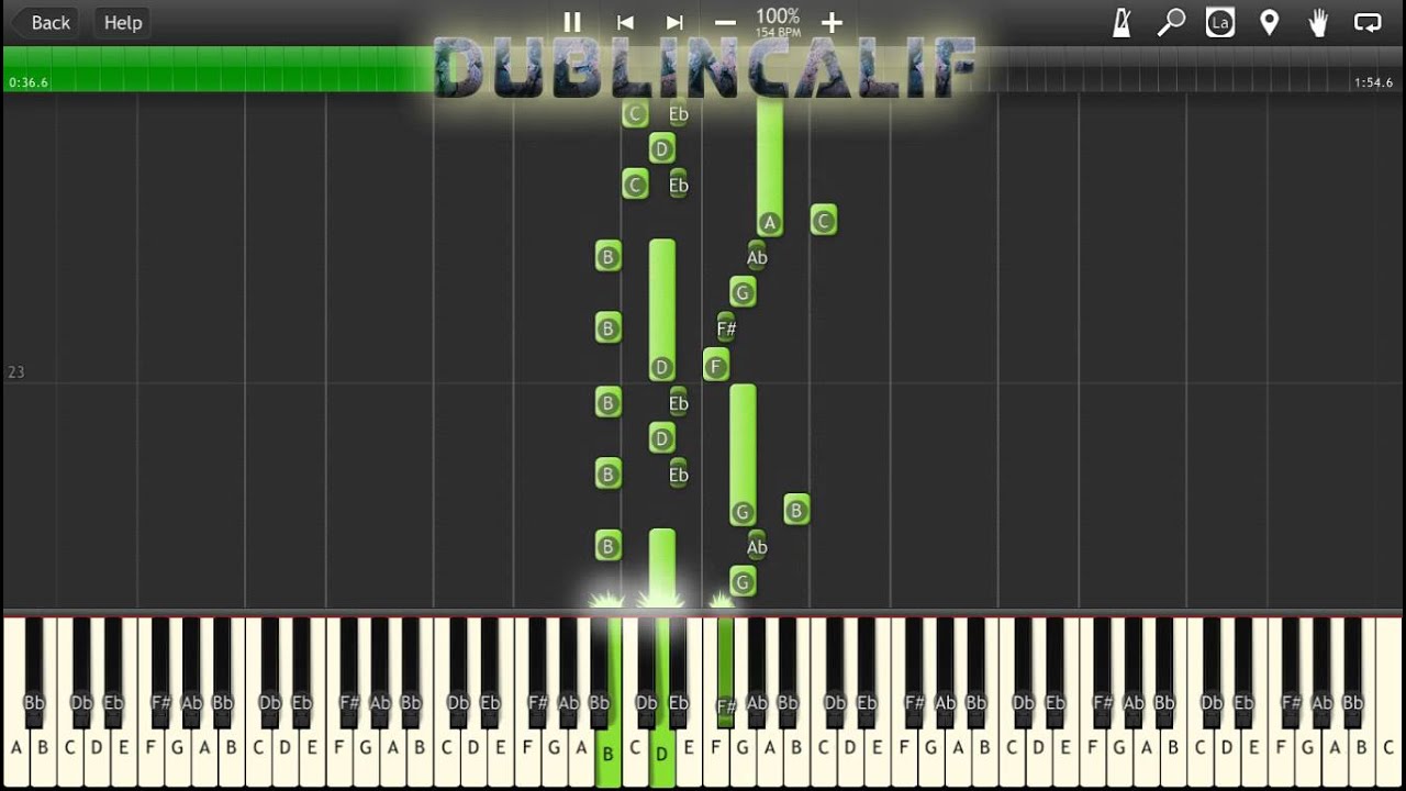 Pokemon Red, Blue, Yellow - Silph Co Theme Piano Tutorial Synthesia