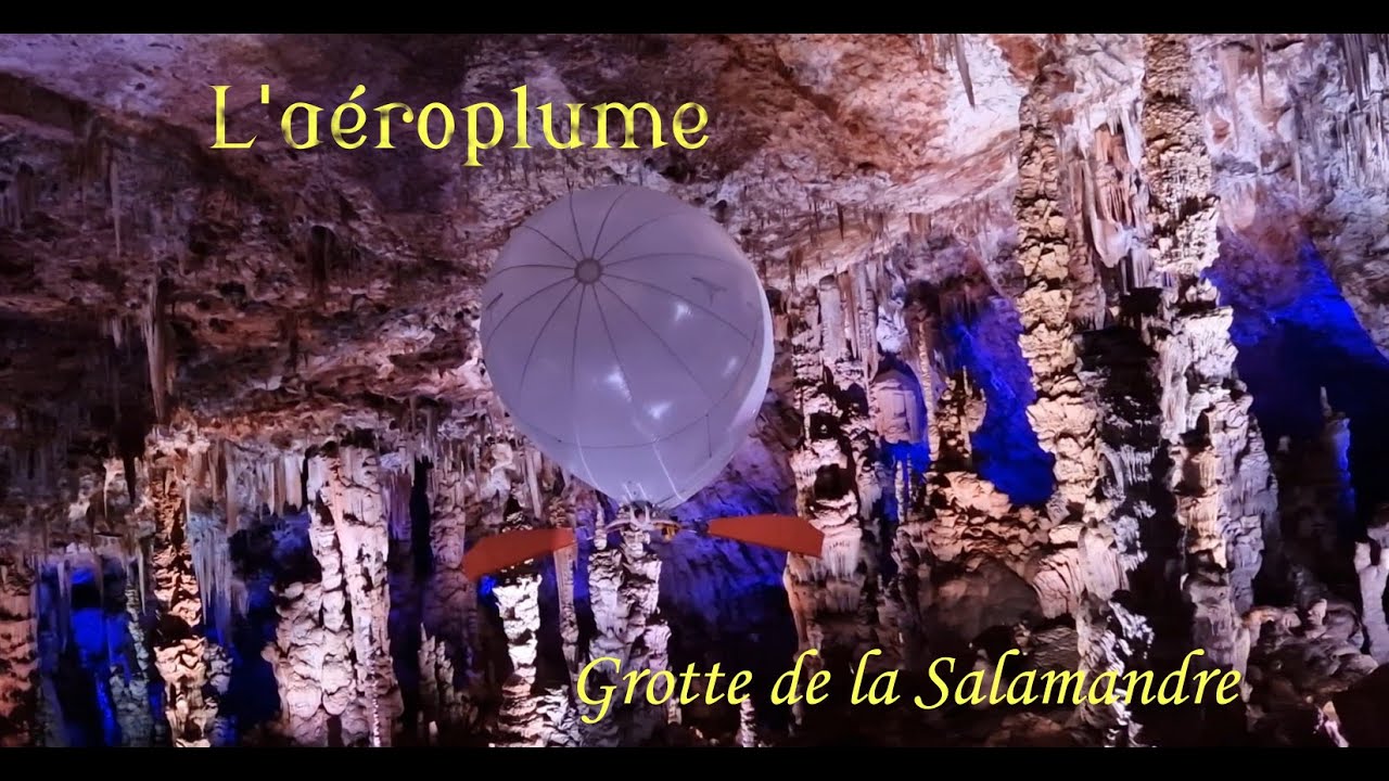 Aéroplume grotte de la Salamandre - Voler avec l'aéroplume dans la grotte de la Salamandre