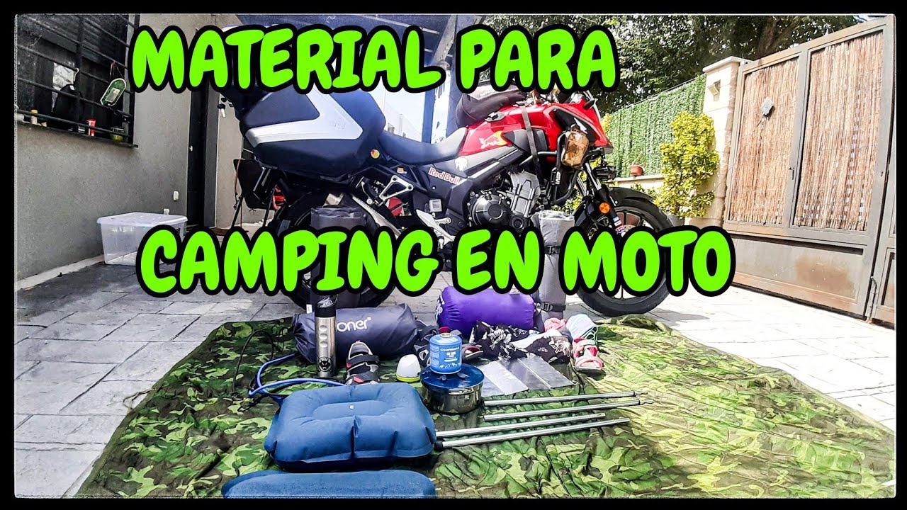 MATERIAL PARA CAMPING EN MOTO. Acampadas en honda cb500x. 🏕