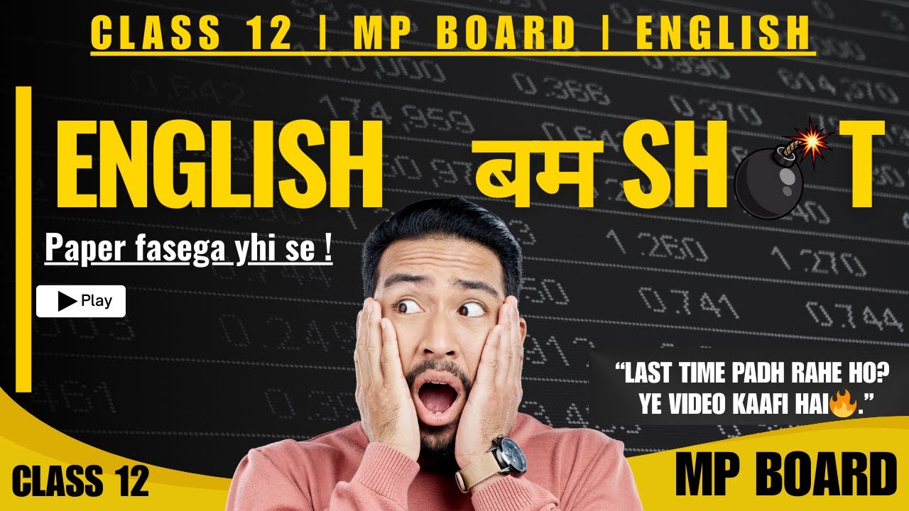 Class 12 English One Shot🔥| MP Board 2026 | IMP Questions | English & Hindi Medium | Marks Mitra