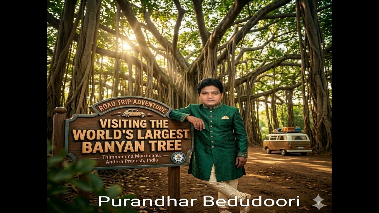 5️⃣ Road Trip Adventure 🚗 Visiting the World's Largest Banyan Tree