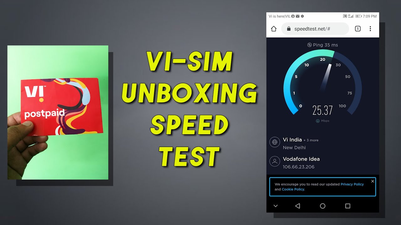 Vi-Sim Unboxing & First Look l Vi Sim Speed Test l REDX Postpaid Plan Speed Test l Vi Postpaid