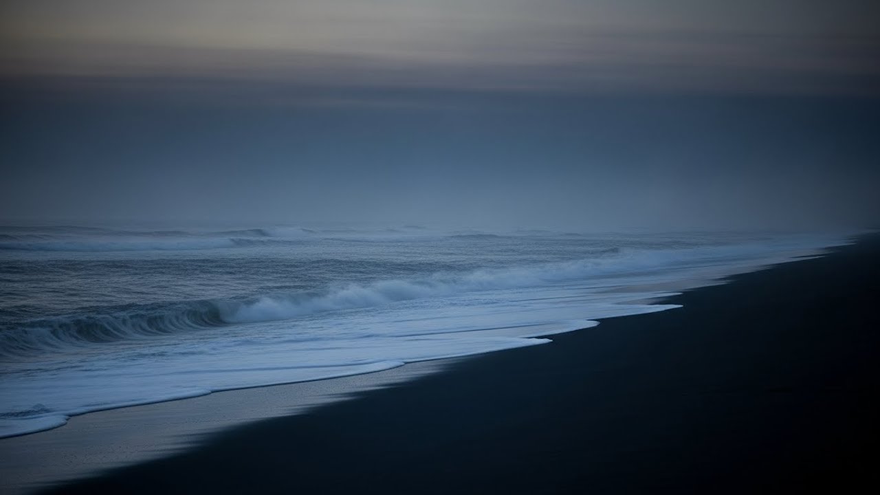 Natural Sea Sound for Sleep | Quiet Night to Reduce Anxiety and Overthinking with Silent Beach Mood
