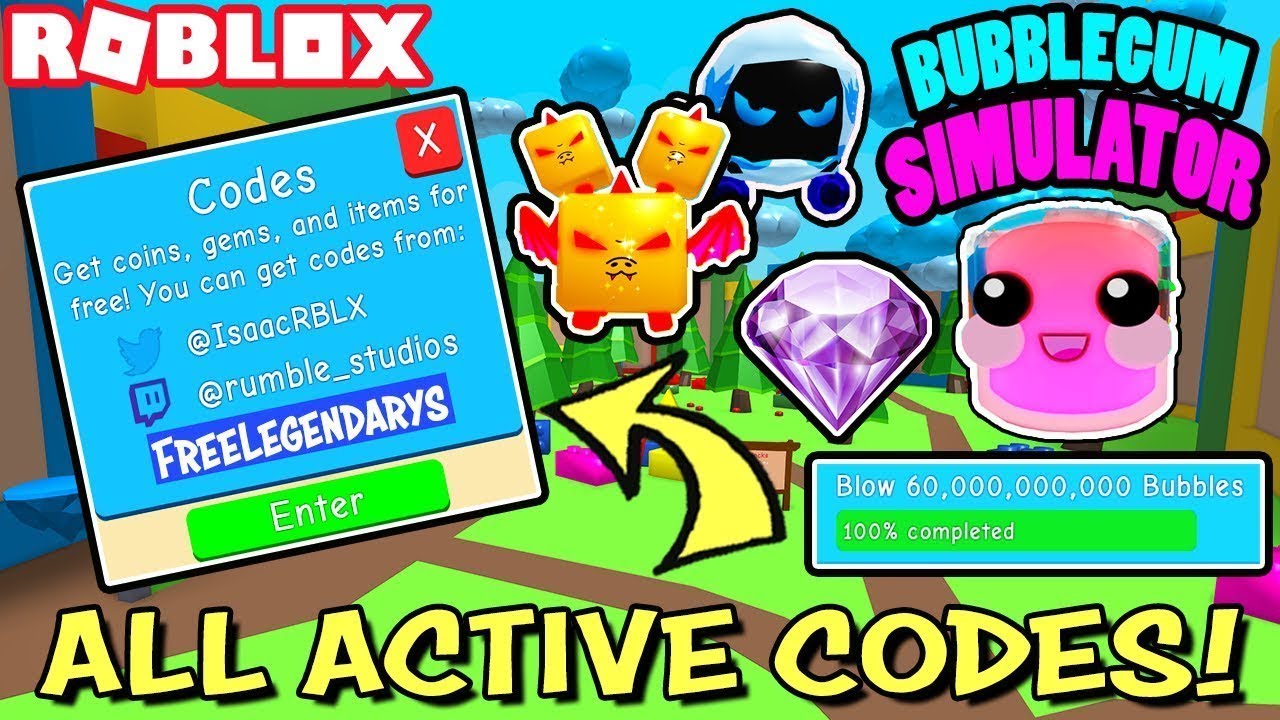 ALL ROBLOX BUBBLE GUM SIMULATOR CODES FEBRUARY 2022! | FREE PETS, BOOSTS, AND MORE!