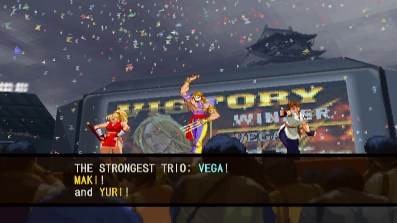 Capcom vs. SNK 2: Mark of the Millennium 2001 - Maki/Vega/Yuri - Arcade Mode Playthrough