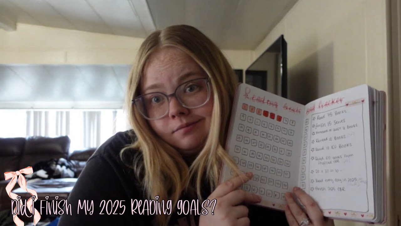 did I finish my 2025 reading goals 🥀🪩 // Bookmas day 2