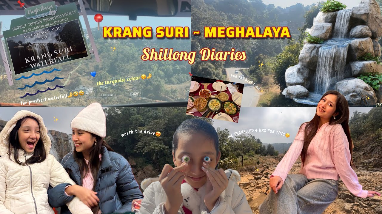 We Drove 4 Hours to See Krang Suri Waterfall😍💙 Unreal blue water🤌🥹Shillong Vlog🏔️ | Panchali Kashyap