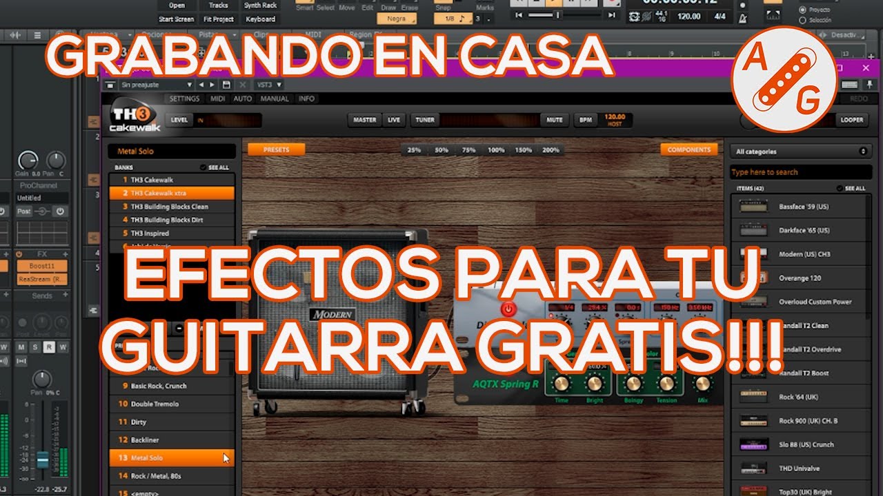Efectos para guitarra gratis con Cakewalk - Grabando en casa - Capítulo 4