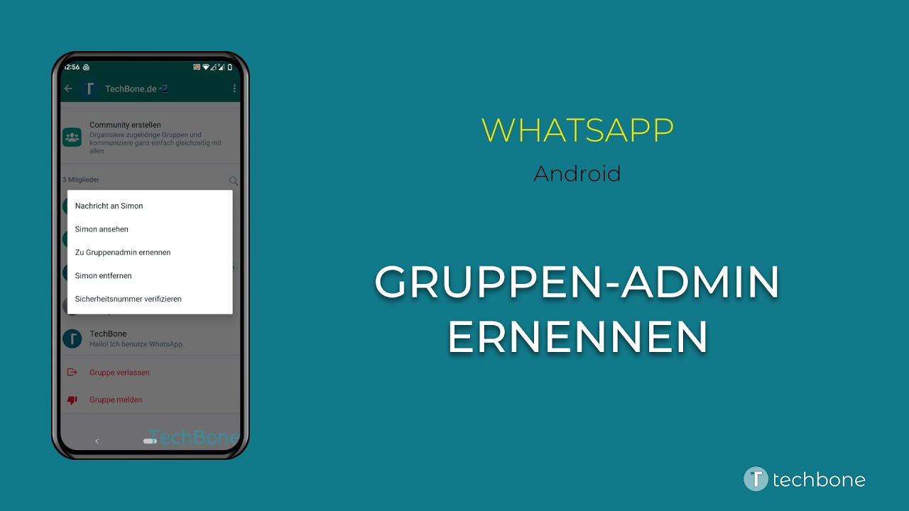 Gruppenadmin ernennen - WhatsApp [Android]