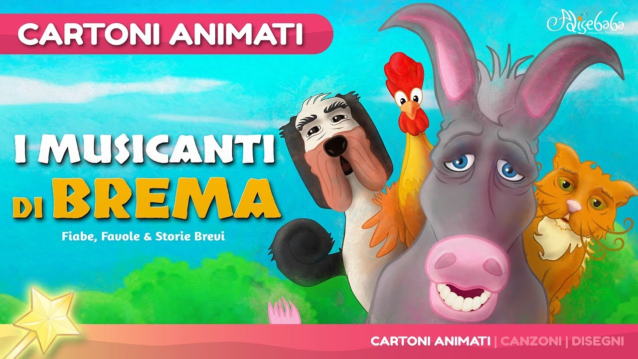 I musicanti di Brema storie per bambini - Cartoni Animati - Fiabe e Favole per Bambini
