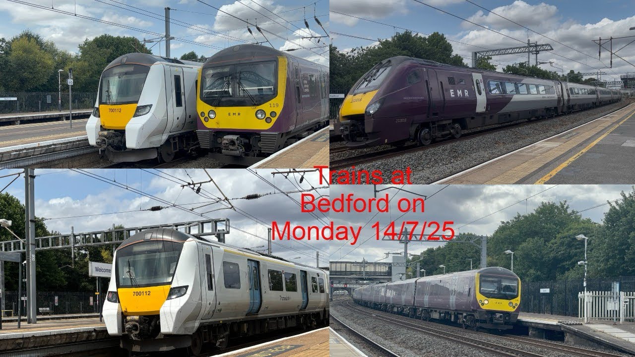 Trains at Bedford on Monday 14/7/25