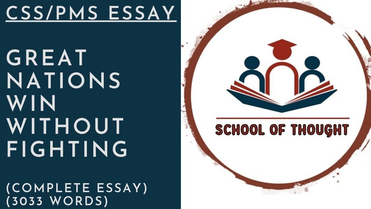CSS ESSAY: Great nations win without fighting