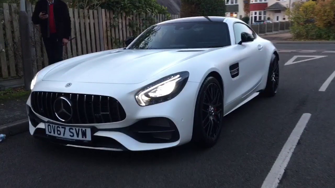 Taking delivery of a brand new Mercedes-Benz AMG GT C Edition 50 in Cashmere White - UK (AMG GTC)