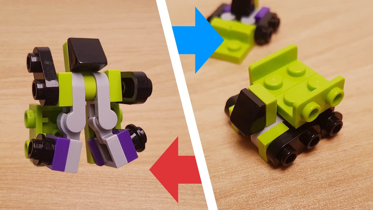 Mini LEGO brick Dump Truck transformer robot - Dumper #LEGO #MOC #DumpTruck