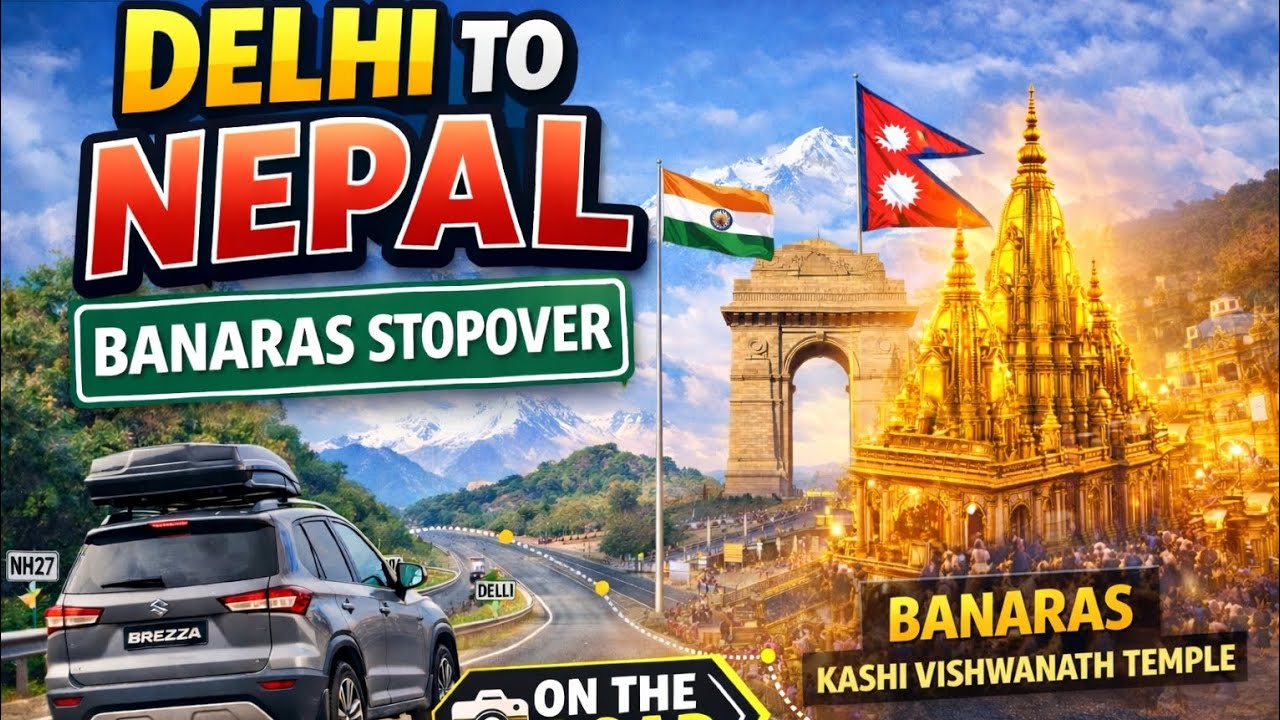 Delhi to Nepal Road Trip EP 2 | Purvanchal Expressway Drive & Kashi Vishwanath Darshan