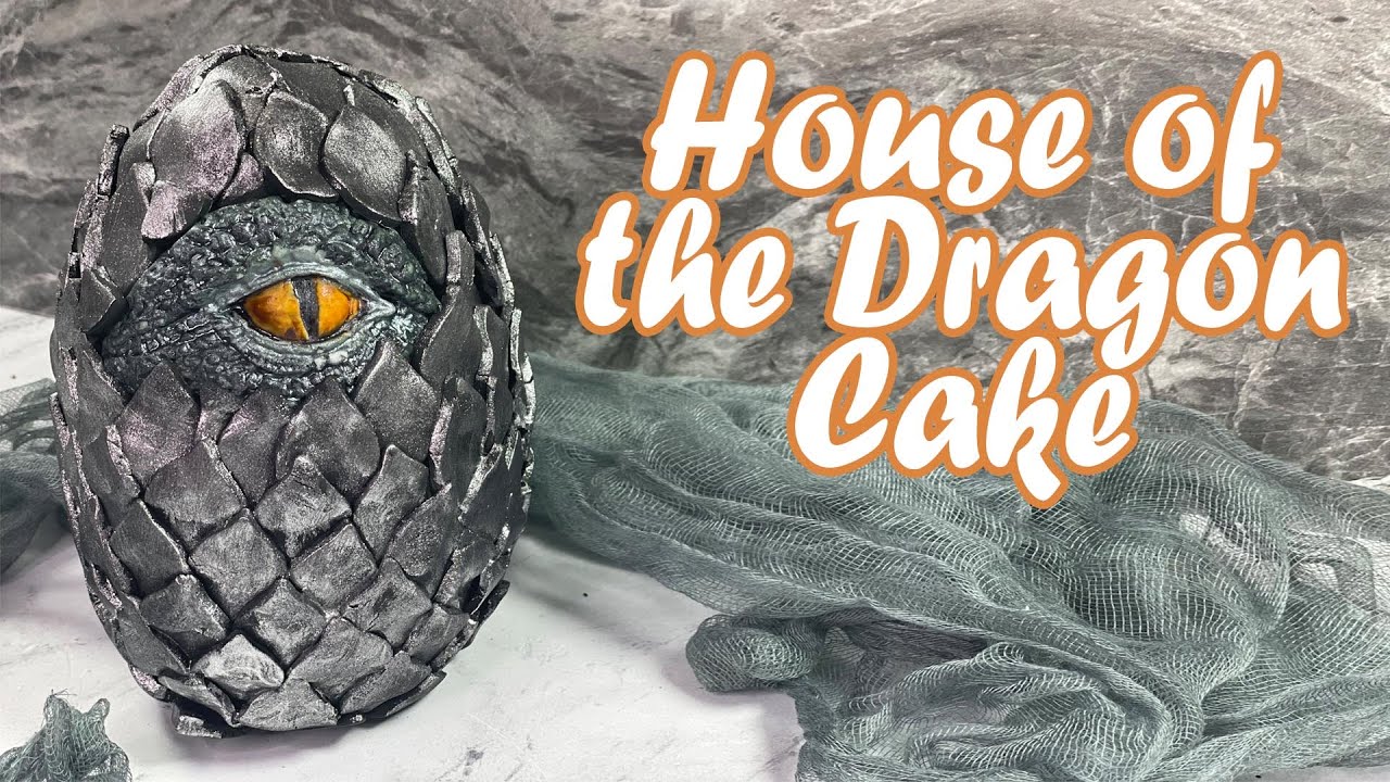 House of the Dragon Egg Cake Tutorial [Game of Thrones Iron Throne Inspired] #houseofthedragon