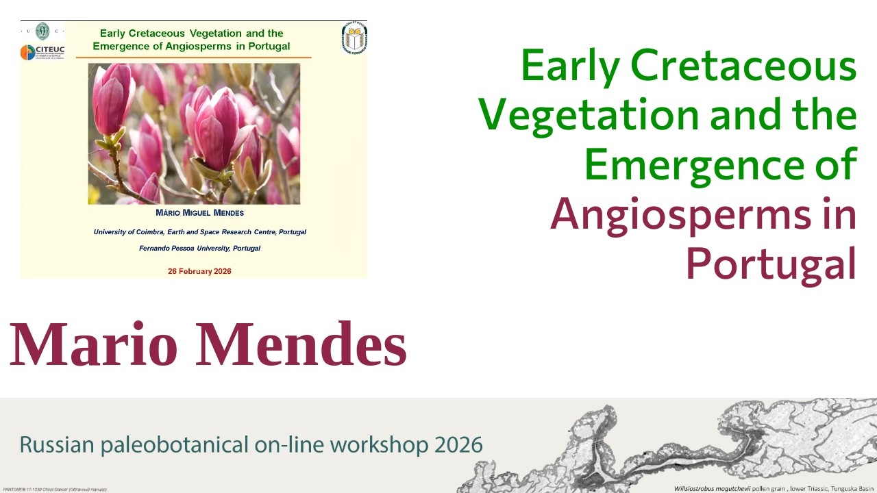 Mario Mendes - Early Cretaceous vegetation and the emergence of angiosperms in Portugal