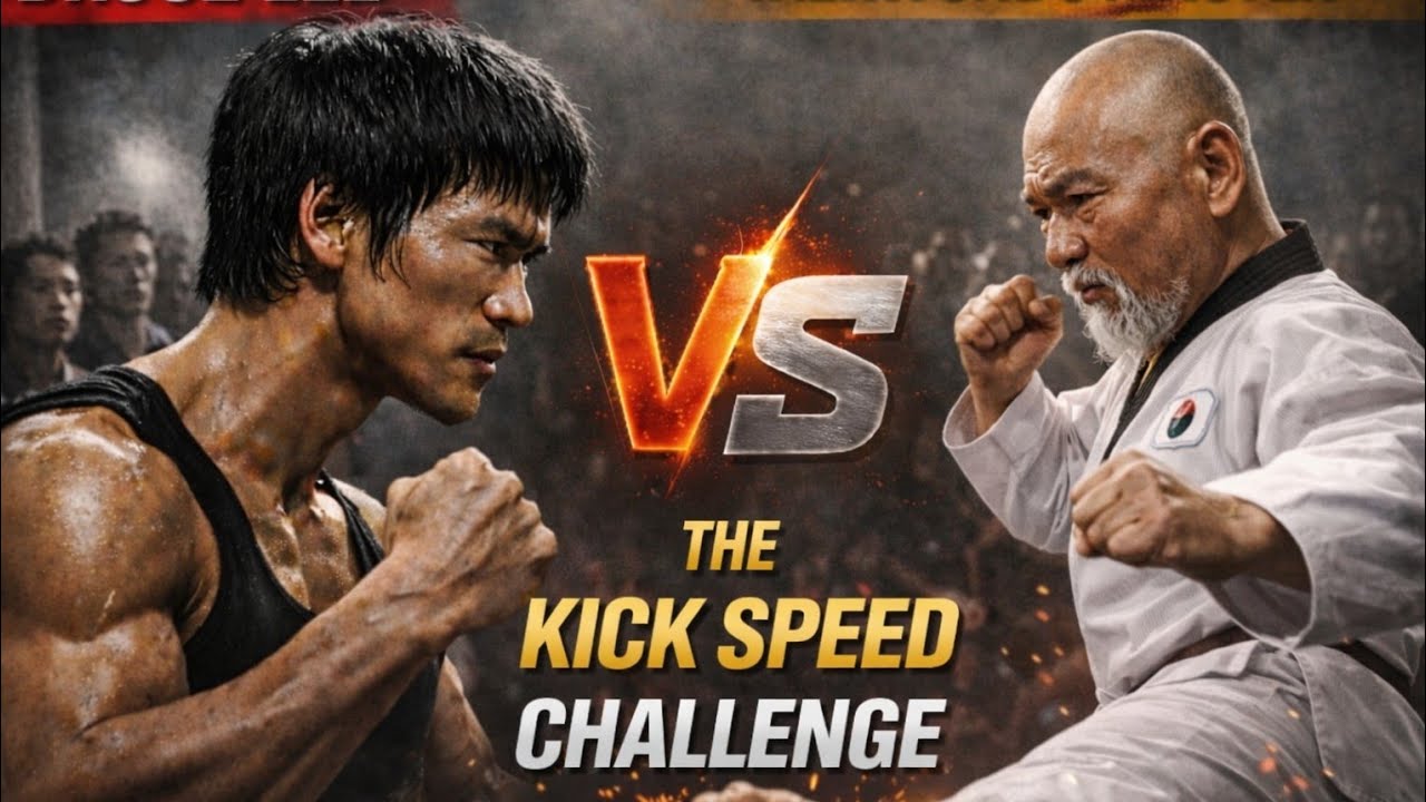 Bruce lee vs Taekwondo master The Kick Speed Challenge 