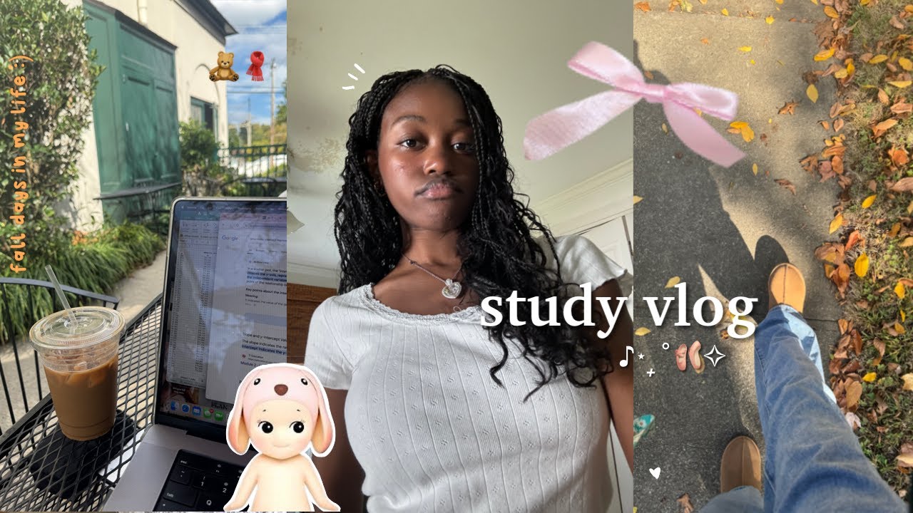 fall study vlog | lots of studying , fytoo glasses, cafe w/ friends 🍂