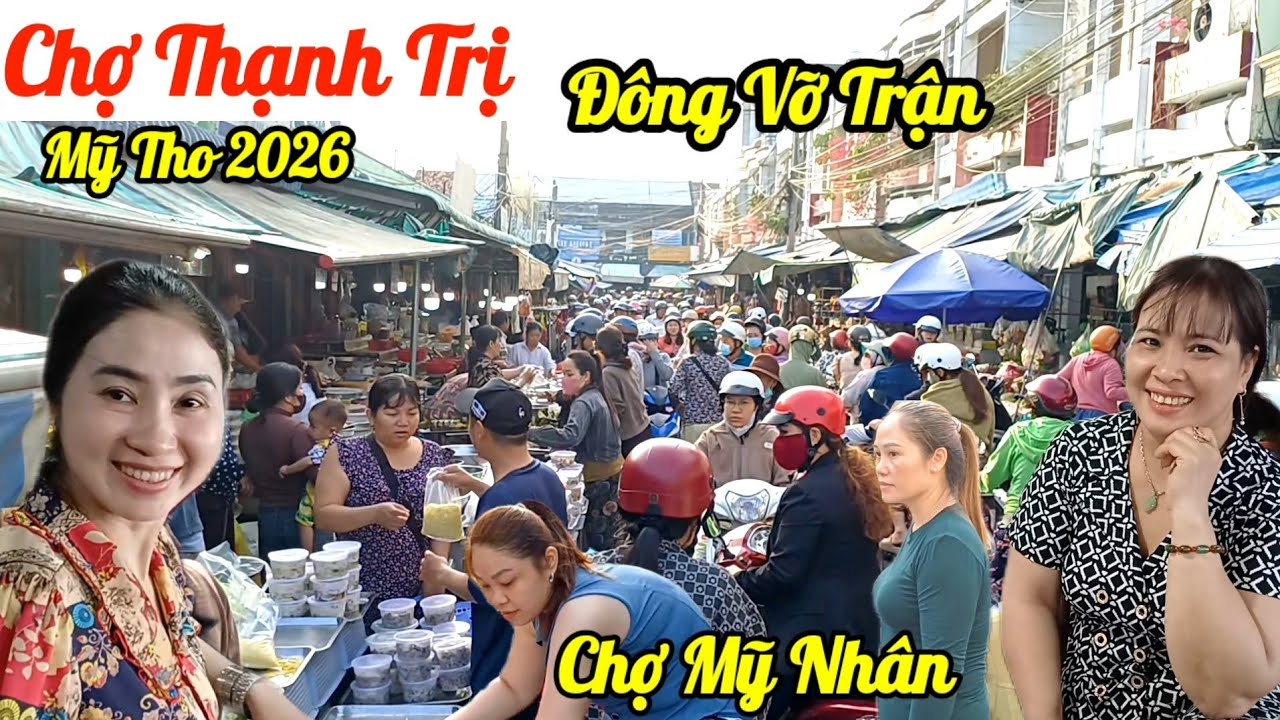 Hàng ngàn người chen lấn mua chè sôi Chợ Thạnh Trị - Mỹ Tho, đông nghẹt Tắc Đường 