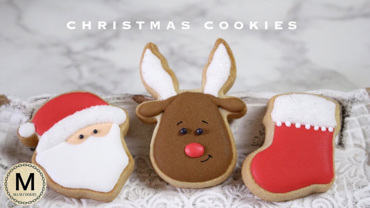 【アイシングクッキー】１００均のクッキー型でクリスマスクッキー作ってみよう Christmas Cookies