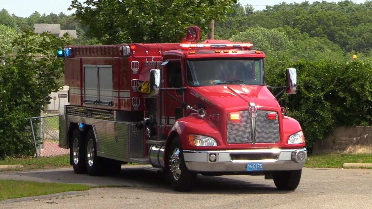 RARE AND OLD FEDERAL Q SIREN! Tanker 2 Responding - Middleborough Fire Department